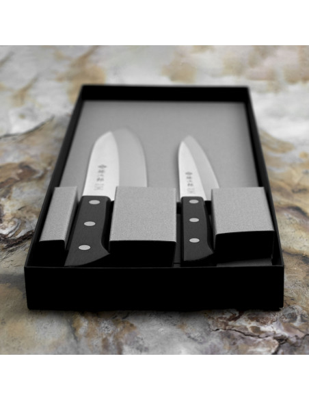 Tojiro Basic VG-10 Zestaw Nóż Santoku 16,5 cm + uniwersalny 13,5 cm