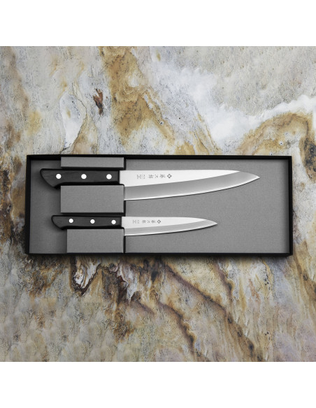 Tojiro Basic VG-10 Zestaw Nóż Szefa kuchni 20 cm + uniwersalny 13,5 cm