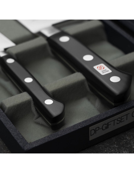 TOJIRO DP3 Zestaw Santoku 17 cm + Uniwersalny 12