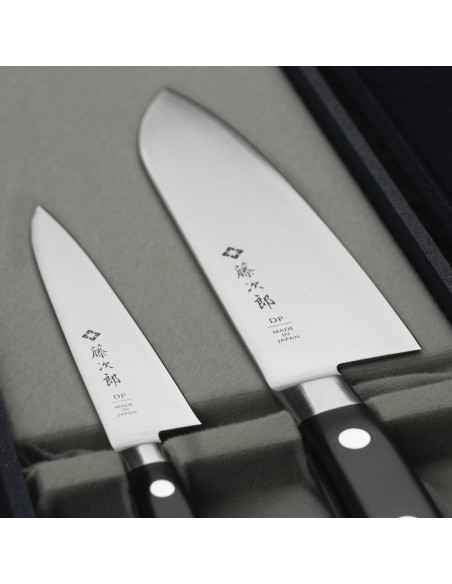 TOJIRO DP3 Zestaw Santoku 17 cm + Uniwersalny 12
