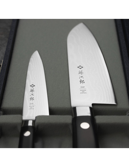 Tojiro DP37 Nóż Santoku 17 cm + Uniwersalny 12 cm
