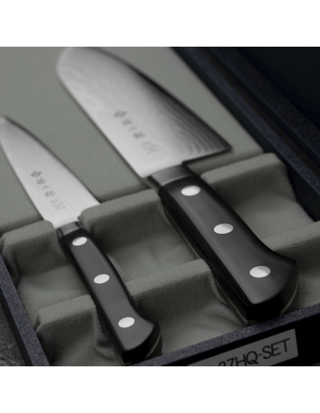 Tojiro DP37 Nóż Santoku 17 cm + Uniwersalny 12 cm
