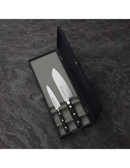 Tojiro DP37 Nóż Santoku 17 cm + Uniwersalny 12 cm
