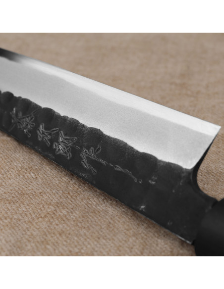 Tojiro Black Hammered Shirogami2 Nóż Yanagiba 27 cm