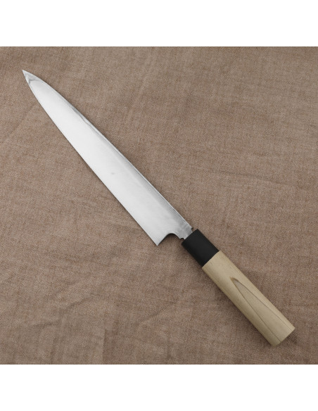 Tojiro Black Hammered Shirogami2 Nóż Yanagiba 24 cm