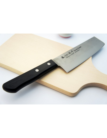 SATAKE Nashiji Black Pakka Japoński Nóż Nakiri 16 cm 801-720