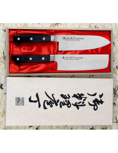 SATAKE Katsu Zestaw 2 nóży Santoku + Nakiri