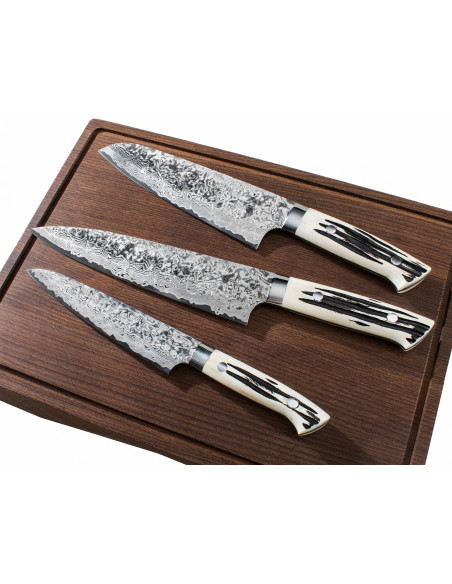 Takeshi Saji WBB Ręcznie kuty nóż Santoku 18cm R-2