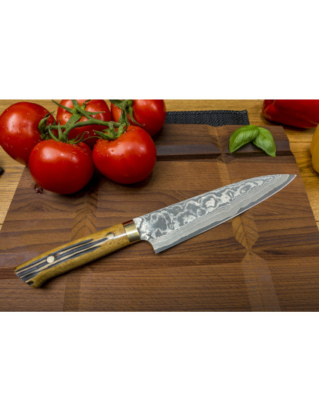 Takeshi Saji YBB Ręcznie kuty nóż Santoku 18cm VG-10