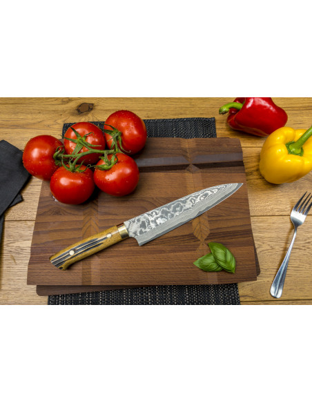 Takeshi Saji YBB Ręcznie kuty nóż Santoku 18cm VG-10