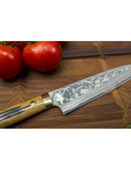 Takeshi Saji YBB Ręcznie kuty nóż Santoku 18cm VG-10