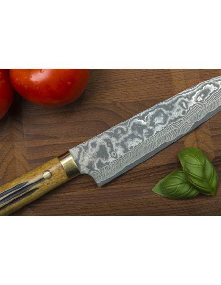 Takeshi Saji YBB Ręcznie kuty nóż Santoku 18cm VG-10