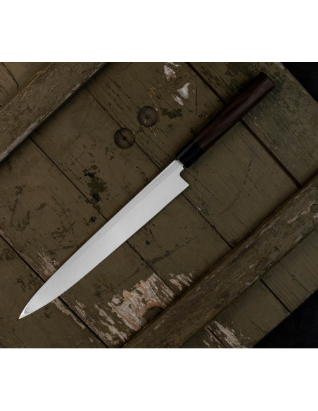 Hideo Kitaoka Nóż Shirogami Satin Yanagi 27 cm