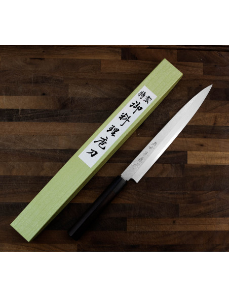 Hideo Kitaoka Nóż Shirogami Satin Yanagi 24 cm