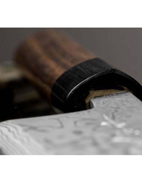 Hideo Kitaoka Nóż Shirogami Satin Deba 18 cm
