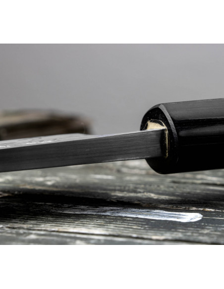 Hideo Kitaoka Nóż Shirogami Satin Deba 18 cm