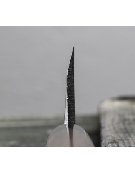 Hideo Kitaoka Nóż Shirogami Satin Deba 18 cm