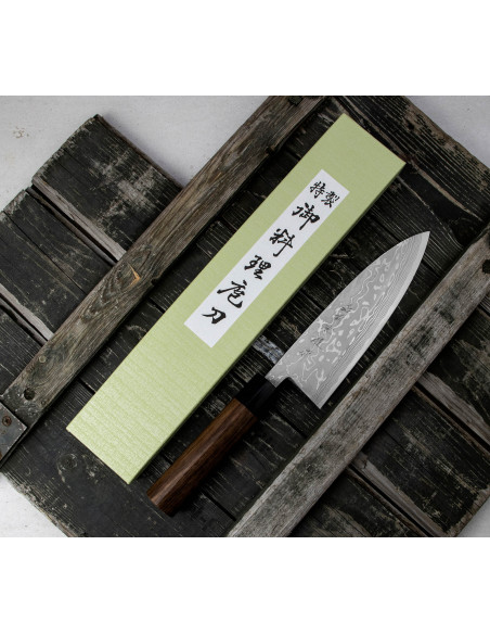 Hideo Kitaoka Nóż Shirogami Satin Deba 18 cm