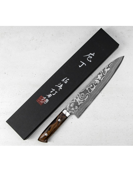 Takeshi Saji IW Ręcznie kuty nóż Szefa 24cm VG-10