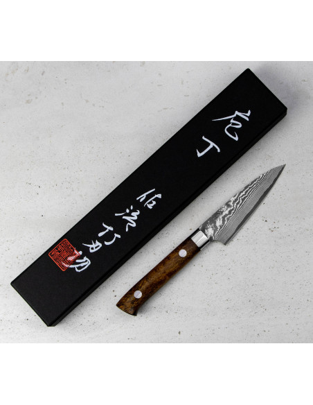 Takeshi Saji IW Ręcznie kuty nóż do obierania 9cm VG-10
