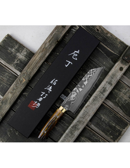 Takeshi Saji YBB Ręcznie kuty nóż Bunka 17cm VG-10