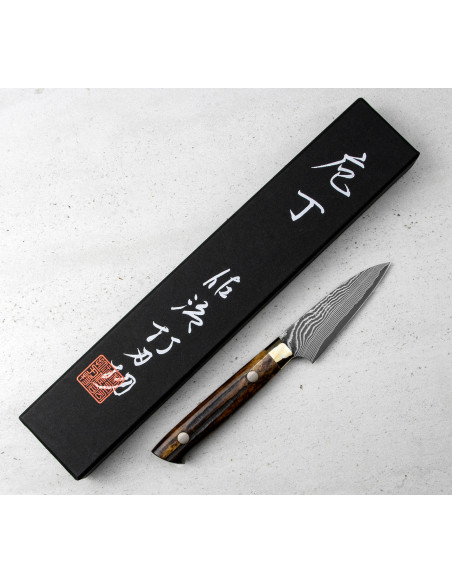 Takeshi Saji YBB Ręcznie kuty nóż do obierania 9 cm VG-10