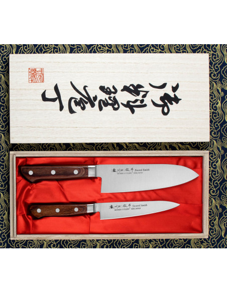 SATAKE Kotori Japoński Zestaw 2 Noży Uniwersalny + Santoku