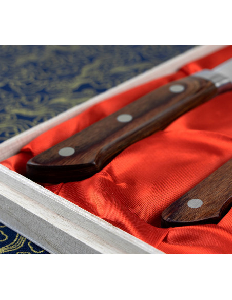 SATAKE Kotori Japoński Zestaw 2 Noży Uniwersalny + Santoku