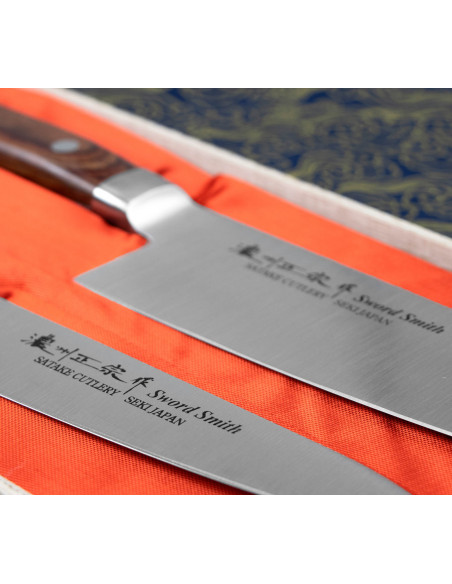 SATAKE Kotori Japoński Zestaw 2 Noży Uniwersalny + Santoku