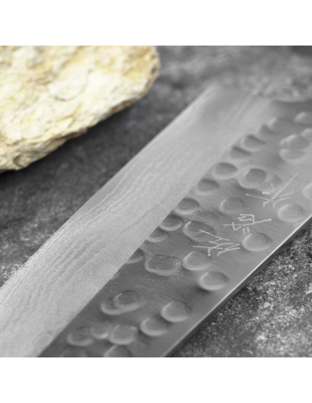 Takeshi Saji SRS-13 Jeleni róg Ręcznie kuty nóż Santoku 18 cm