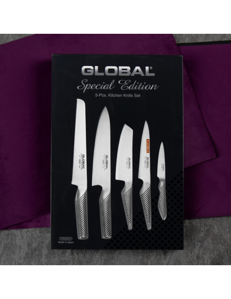 Global Zestaw 5 noży G-2, 9, GS-5,11,38