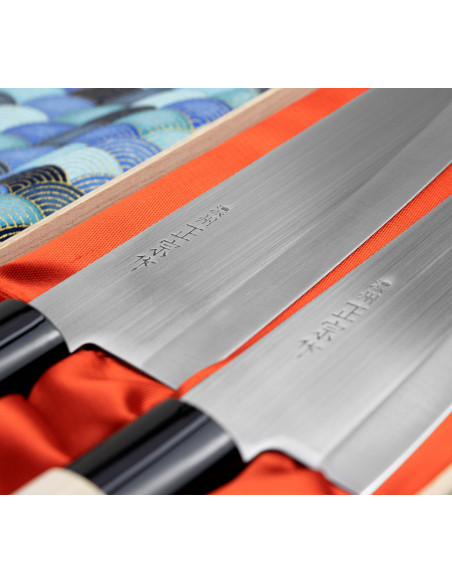 SATAKE Megumi Japoński Zestaw Nóży: Bunka + Szefa HG8167W