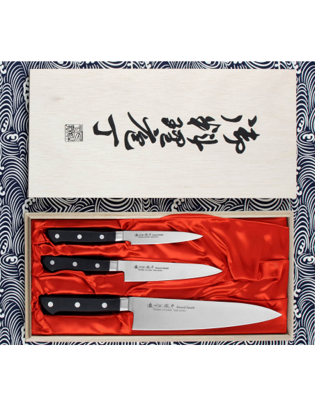 SATAKE Satoru Japoński Zestaw 3 noży kuchennych HG8364