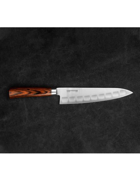 Tamahagane SAN Brown VG-5 Nóż Szefa żłobiony 21cm