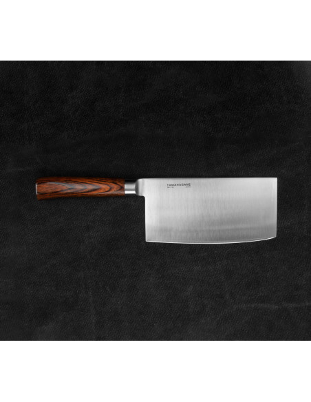 Tamahagane SAN Brown VG-5 Nóż chiński do siekania 18cm