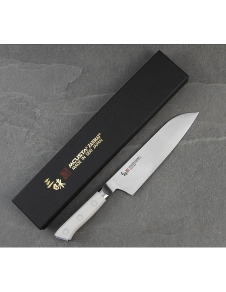MCUSTA ZANMAI Classic Damascus Corian Japoński Nóż Santoku 18 cm HKC-3003D