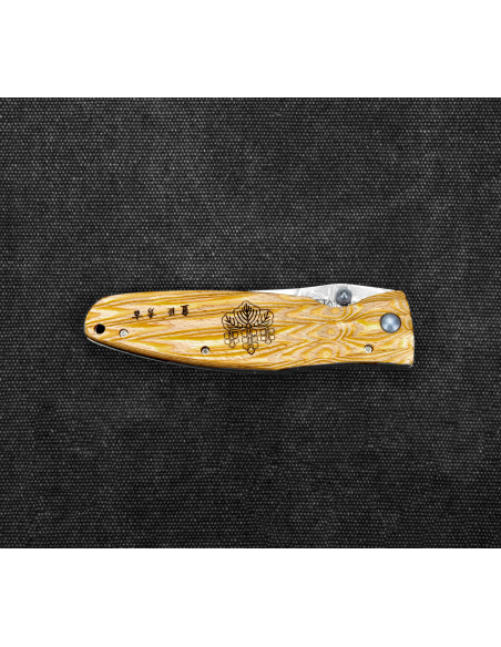 Mcusta Sengoku Yellow Pakka Damascus VG-10 8,6 cm