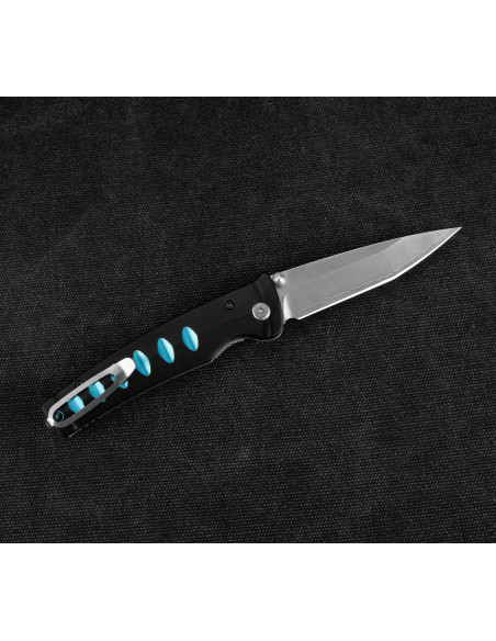 MCUSTA Katana Nóż Składany Czarne Aluminium 8 cm