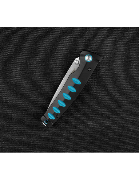 MCUSTA Katana Nóż Składany Czarne Aluminium 8 cm
