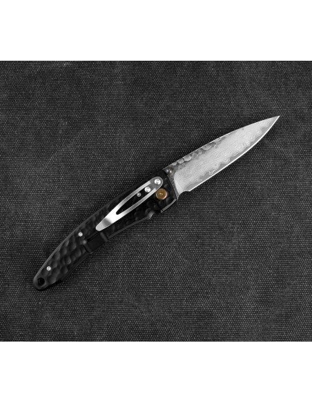 MCUSTA Forge Black Damascus Nóż Składany 8,5 cm