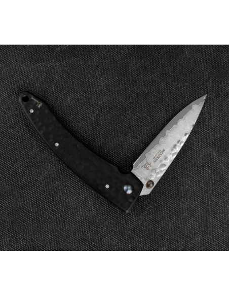 MCUSTA Forge Black Damascus Nóż Składany 8,5 cm