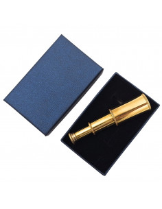 Mosiężny Brelok Luneta w Eleganckim Pudełku – Retro Marynistyczny Prezent – KEY-0016A