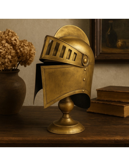 Grecki Hełm Dekoracyjny Retro – Replika Metal – 6646A