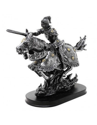 Figurka Rycerz na Koniu 31cm – polyresin ręcznie malowana – MC-23152