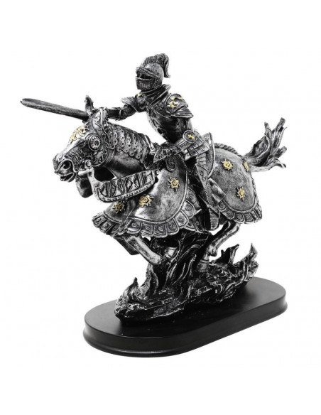 Figurka Rycerz na Koniu 31cm – polyresin ręcznie malowana – MC-23152