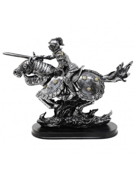 Figurka Rycerz na Koniu 31cm – polyresin ręcznie malowana – MC-23152