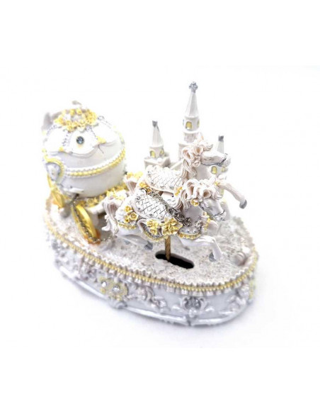 Pozytywka Bryczka Ślubna Dekoracja Prezent dla Nowożeńców – 14279