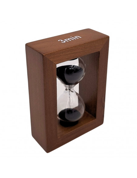 Klepsydra Piaskowa 3 Minuty w Drewnianej Ramie - Elegancka Dekoracja – M123