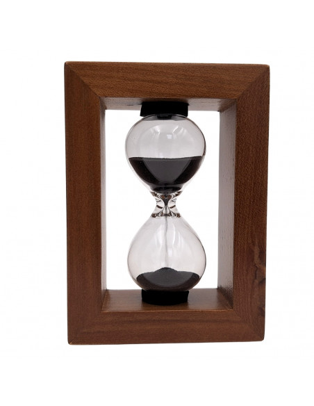 Klepsydra Piaskowa 3 Minuty w Drewnianej Ramie - Elegancka Dekoracja – M123