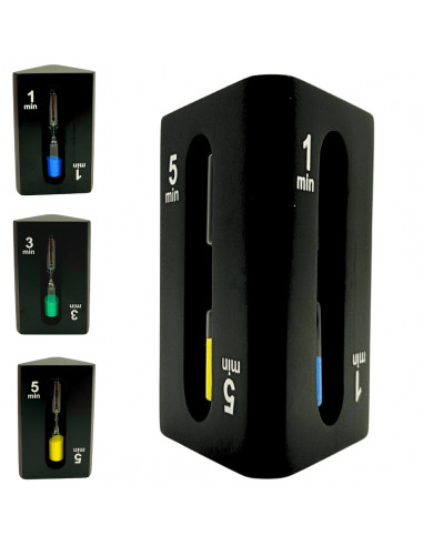 Klepsydra 1-3-5 minut trójstronna czarna - STW6